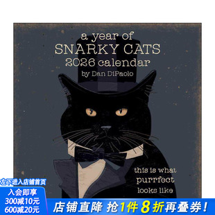 【现货】【日历】尖刻猫咪的一年 2026年挂历 Year of Snarky Cats 2026 Wall Calendar 艺术创意文创周边 正版进口