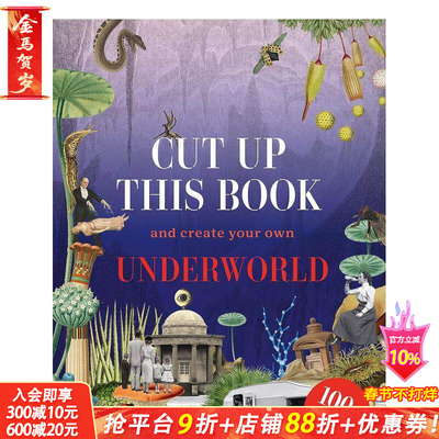 【预售】【贴纸书】剪下来，拼凑属于你的地下世界 Cut Up This Book and Create Your Own Underworld 原版英文贴纸书 正版进口书