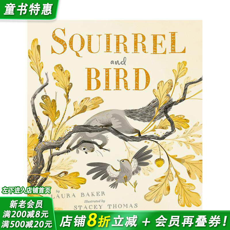 【现货】松鼠与小鸟 Squirrel and Bird 英文儿童插画故事绘本 进口童书 多元化包容