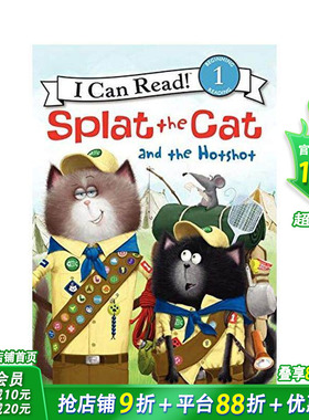 【现货】Splat the Cat and the Hotshot，喵星人:向猫和能人泼水 英文原版图书籍进口正版 Scotton 儿童分