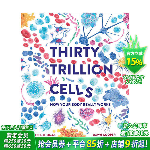 【现货】英文原版 30万亿个细胞:人体是如何运作的 Thirty Trillion Cells 精装艺术插画绘本 科普知识百科 6岁+ 儿童英语进口图书