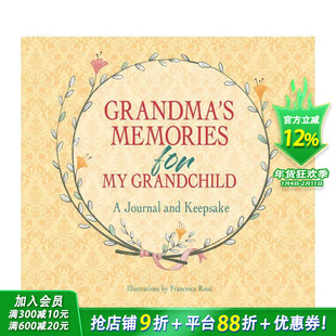 【预售】祖母赠孙辈的回忆录：珍藏手札 Grandma's Memories for My Grandchild 英文儿童趣味互动绘本 英语早教进口书