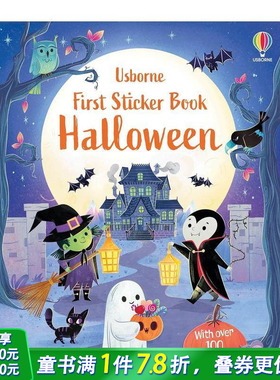 【现货】万圣节趣味读物 万圣节贴纸书 First Sticker Book Halloween 英文儿童趣味互动绘本 英语早教进口书