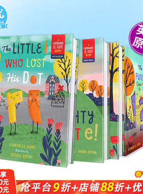 【多册选拍】快乐英语启蒙4册绘本：丢了圆点的小i/小e/元音字母/标点 Language is Fun:The Little i Who Lost His Dot英文儿童书