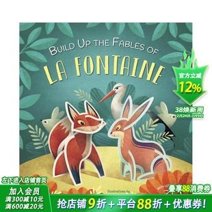 【预售】拉封丹寓言立体书 Build Up the Fables of La Fontaine 英文儿童趣味互动绘本 英语早教进口书