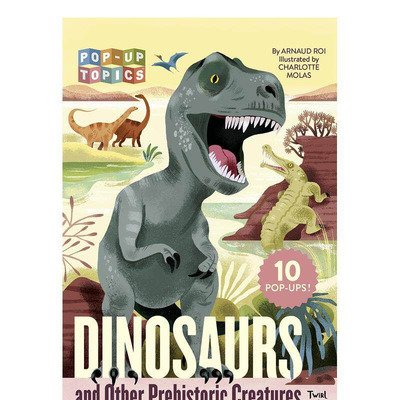 【预售】[立体书]精装英文原版 恐龙和其他史前生物Dinosaurs and Other Prehistoric Creatures 3-6岁 儿童英语趣味互动书