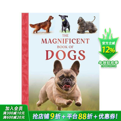 【预售】犬类大观图鉴 Magnificent Book of Dogs 英文儿童插画趣味科普绘本 进口童书