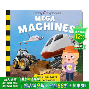 【预售】【普里迪探索者】巨型机器 Priddy Explorers: Mega Machines 英文儿童插画故事绘本 进口童书