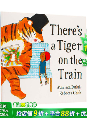 【现货】火车上的老虎 水石童书奖插画师Rebecca Cobb There's a Tiger on the Train 英文儿童插画故事绘本 进口童书