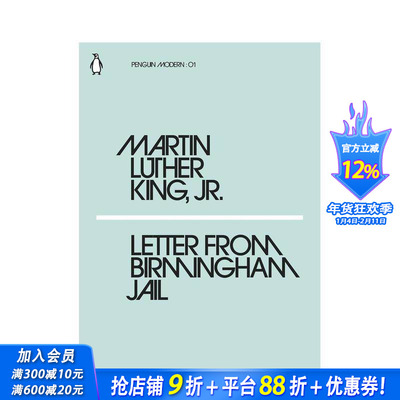 【现货】【企鹅摩登】伯明翰监狱的来信 【Penguin Modern】Letter from Birmingham Jail 原版英文文学小说 正版进口书