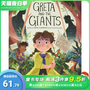 格蕾塔和巨人队Greta Giant 预售 善优图书 儿童英语绘本 进口童书 人物传记 英文原版 艺术插画 the and