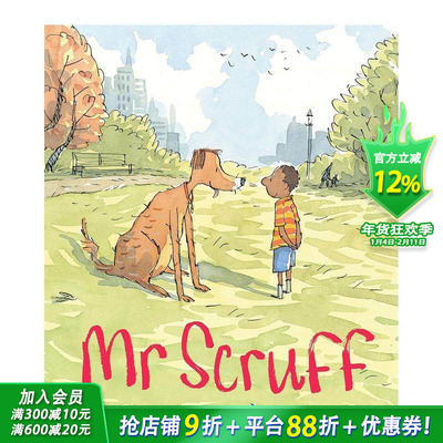 【现货】Mr Scruff 史考夫先生 男孩与狗狗的故事 英文原版儿童绘本 3-6岁