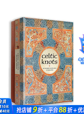 【预售】凯尔特结笔记卡 Celtic Knots Notecards 原版明信片 正版进口书