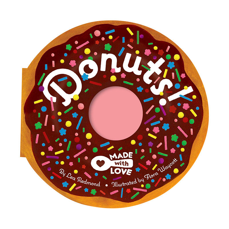 【预售】爱心制作：甜甜圈Made with Love:Donuts! 0-3岁幼儿宝宝色彩启蒙早教互动洞洞异形纸板书 英文原版 图书
