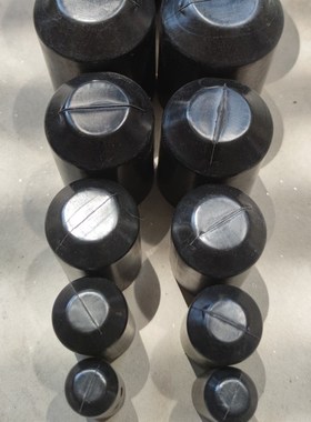 电缆帽 热缩封帽10mm-130mmB  黑色红色高压线缆绝缘帽密封保护帽