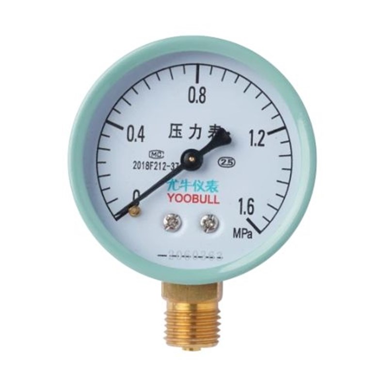 y40压力表水压小表空压机耐震气压表分水器轴向迷你小型表1.0MPa