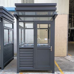 方形钢结构岗亭保安亭户外成品定制停车场治安小区学校门卫值班室