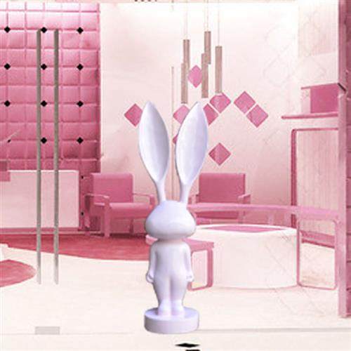 卡通动物大长耳朵兔子雕塑网红奶茶店餐厅玻璃钢摆件商场橱窗美陈,家居饰品,装饰摆件,淘宝优惠券,粉丝福利购,淘宝优惠卷