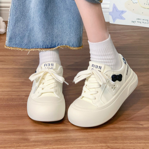 人本丑萌设计大头小白鞋女2026