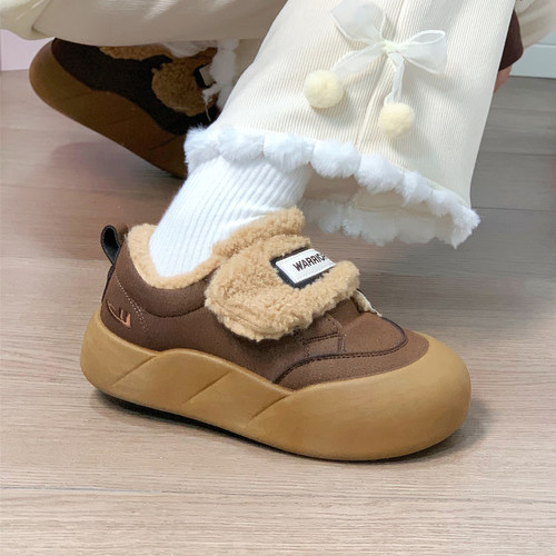 回力美拉德毛绒雪地靴女冬季新款