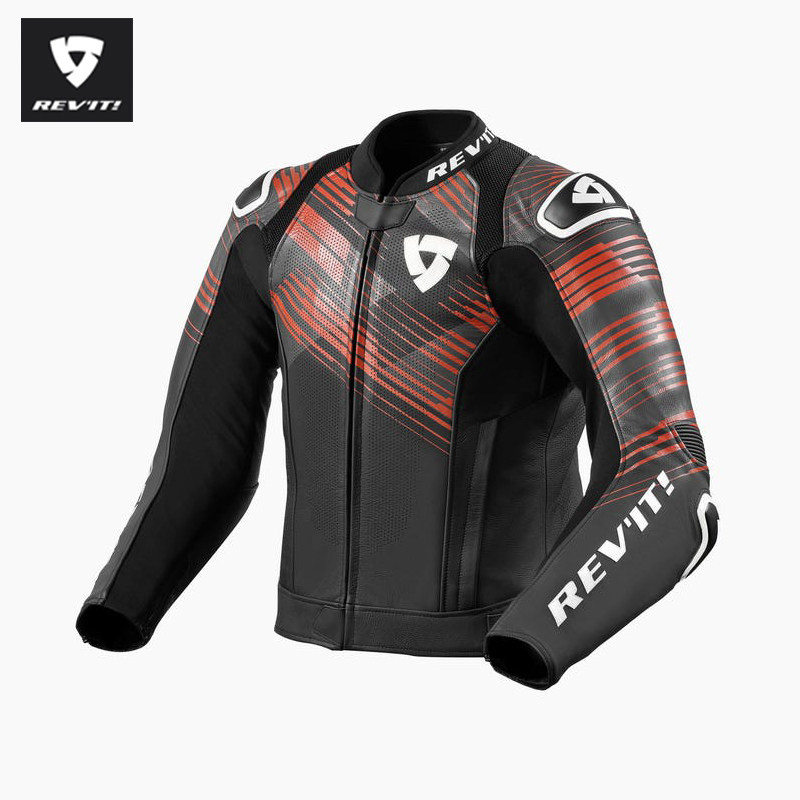 revit顶点摩托车骑行服皮衣四季防护防摔皮夹克复古休闲机车装备