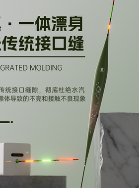 入海流CD无线充电快充夜光漂咬钩变色QLED电子漂日夜两用浮漂鱼漂