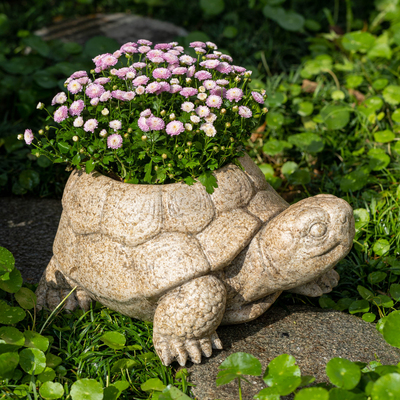 花园装饰石龟摆件户外庭院造景水泥仿石头乌龟花盆仿石雕中式复古