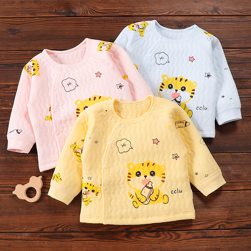 百搭婴儿冬季保暖内衣家夹棉可爱