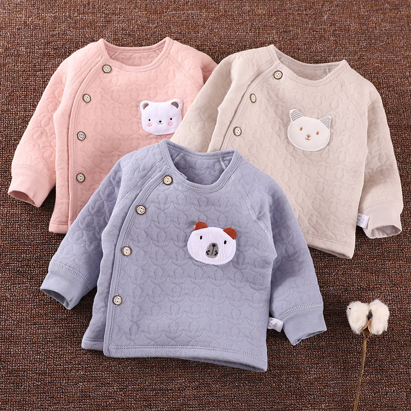 男女宝宝偏襟无骨保暖贴身外套