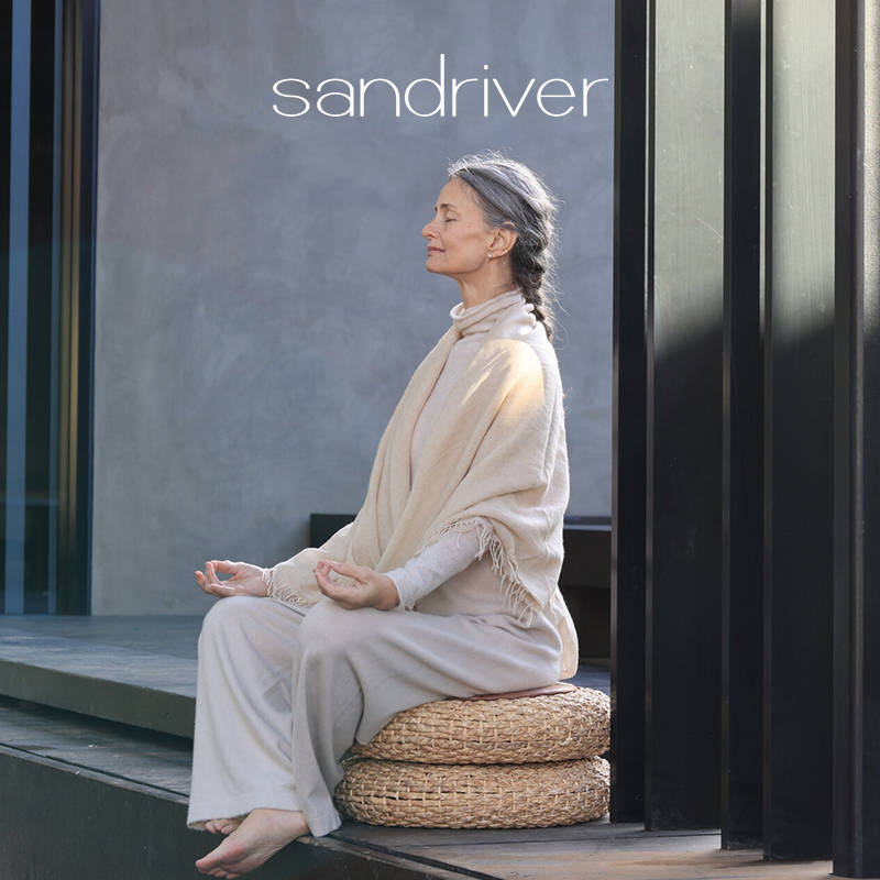 sandriver针织羊绒女式直筒裤
