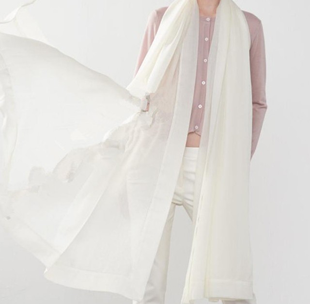 沙涓sandriver原创高端春秋100%纯羊绒披肩女士外搭复古羊绒围巾