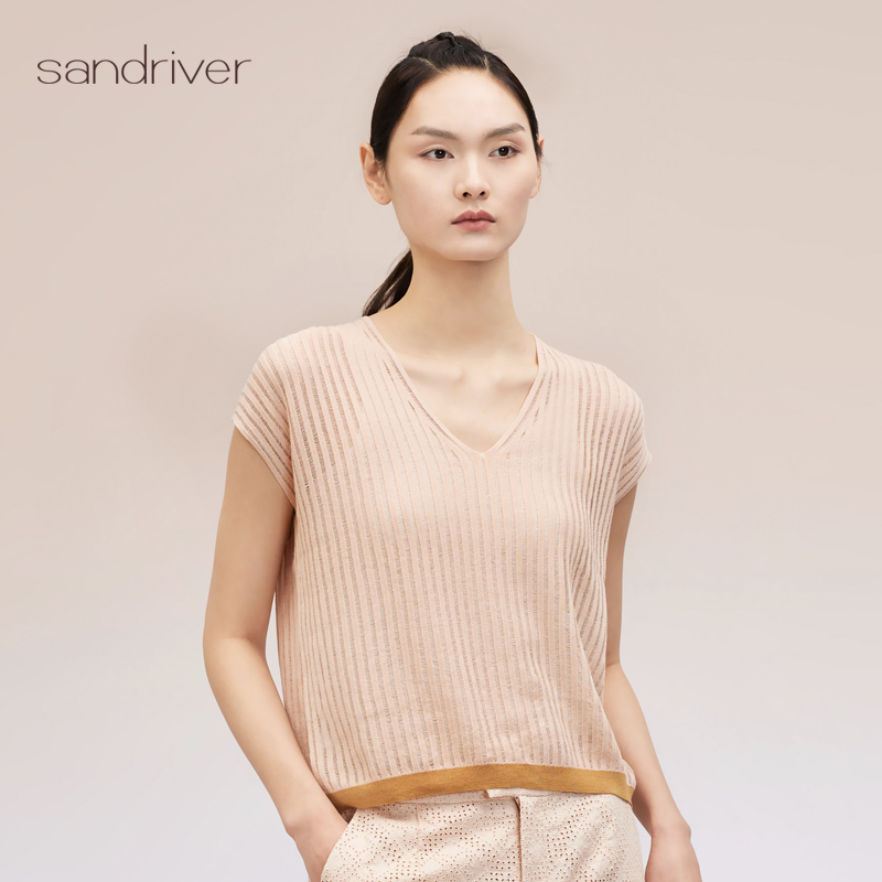 sandriver沙涓纯棉背心