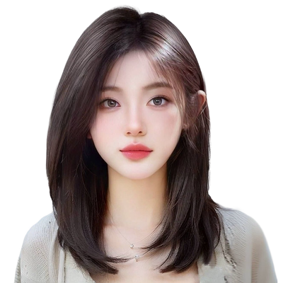 锁骨假发真我自然真人发丝