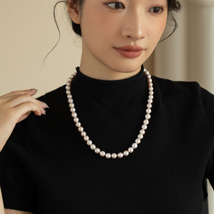 珍珠毛衣链女生长款多戴小众2025新款高级感花朵气质配饰秋冬颈链