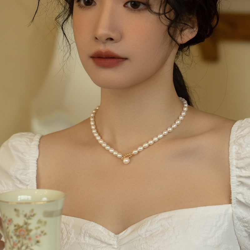 珍珠项链毛衣链小香风女生锁骨链