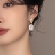 AOILDLLI法式 复古方块巴洛克异形天然珍珠耳钉女生高级感气质耳环