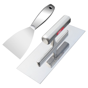 易力友一体不锈钢油灰刀抹灰刀套装油漆工具批墙刀装修刮腻子抹子