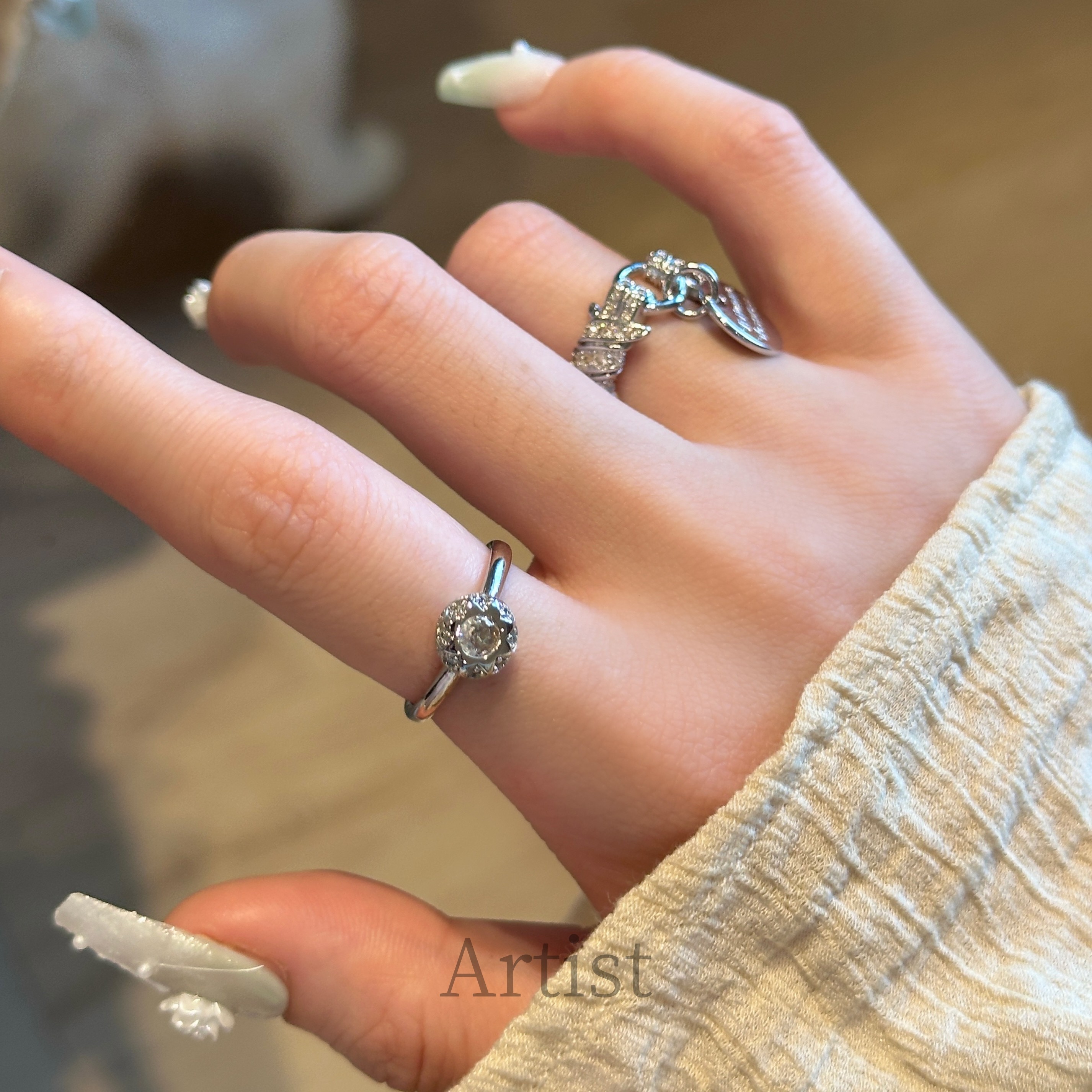 原创轻奢戒指女套装ins小众