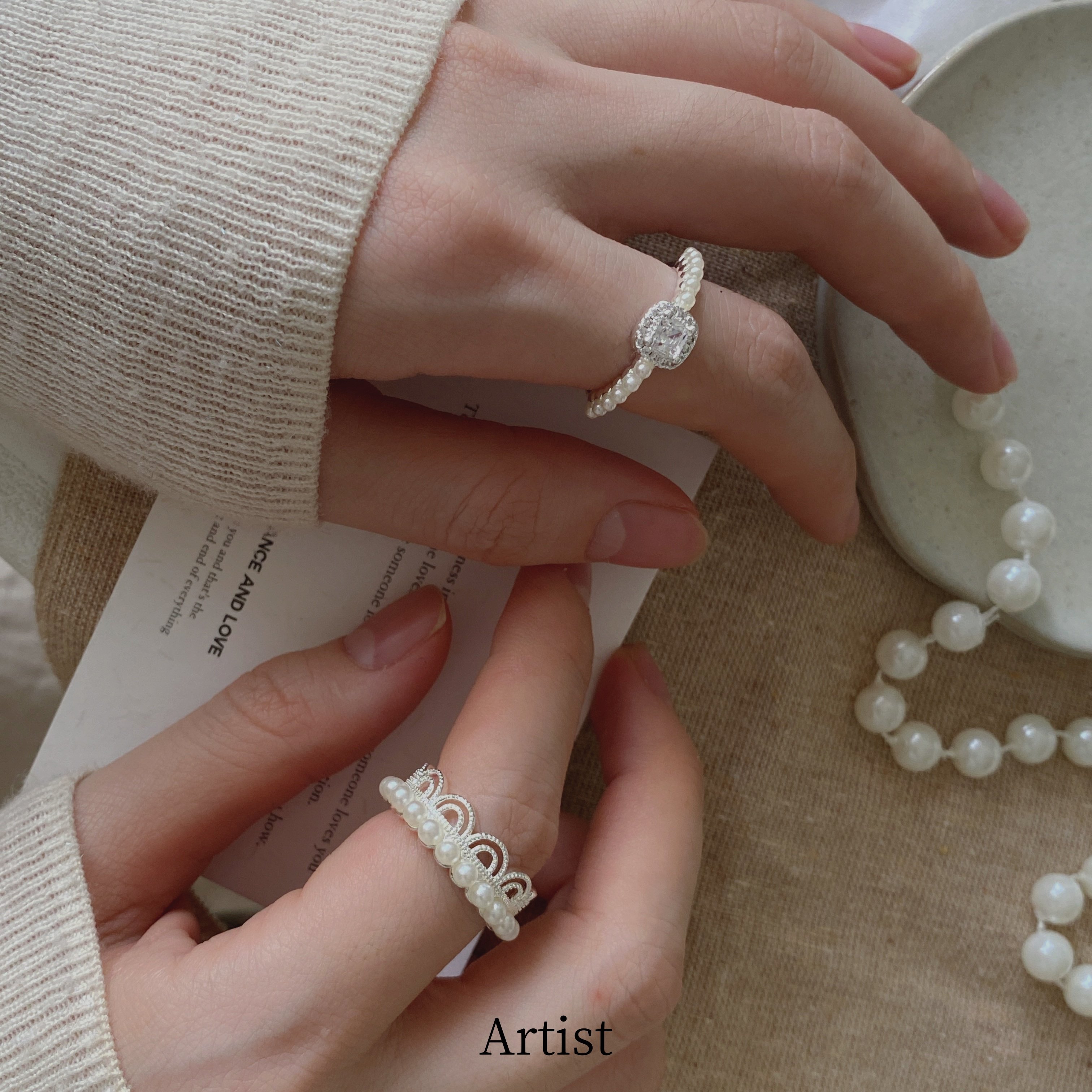 甜美高级感轻奢皇冠形开口可调节