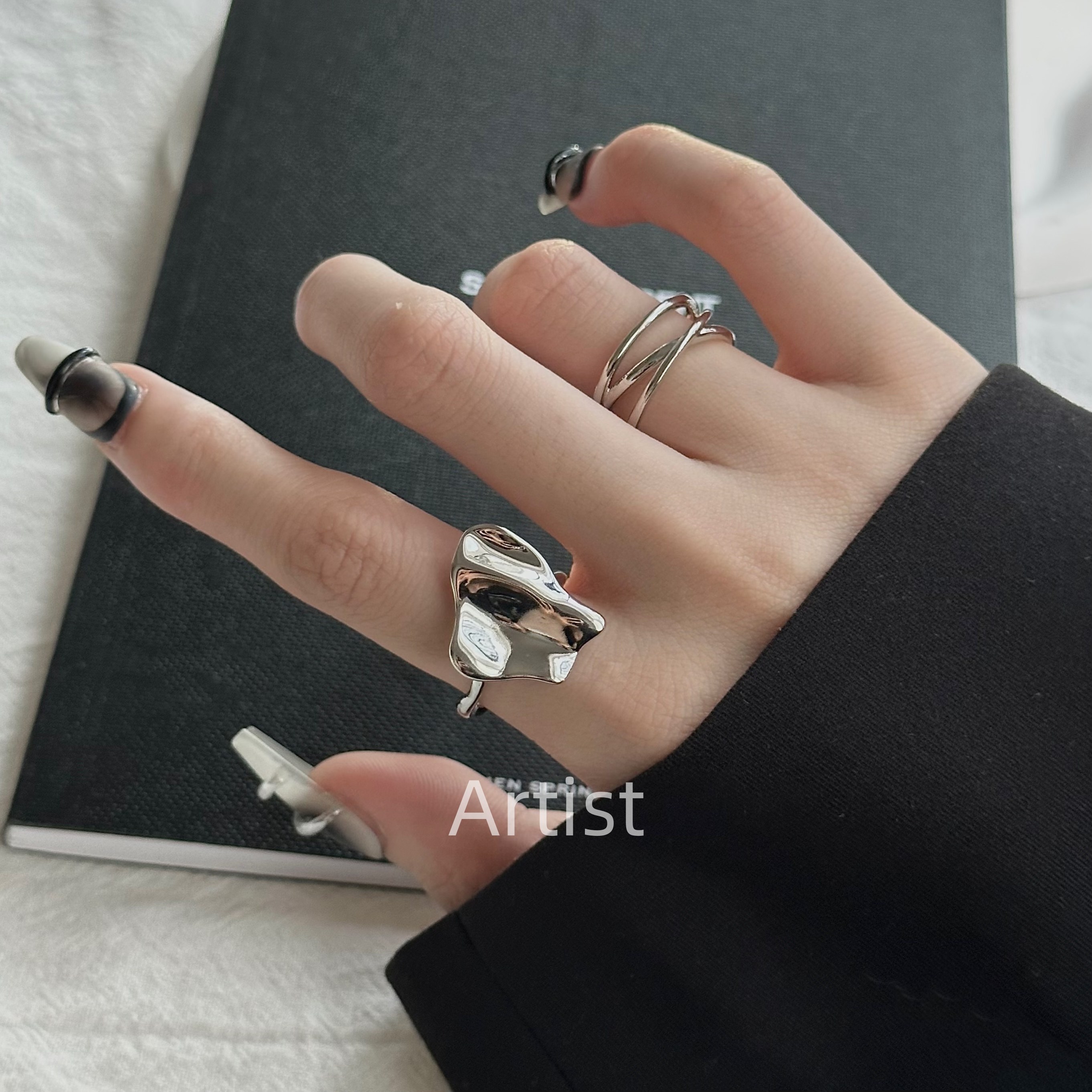 轻奢简约/小众设计不规则戒指女