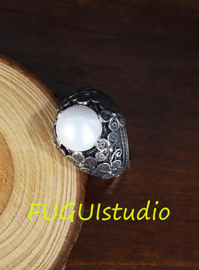 花丝镶嵌戒指女小众国潮个性百搭