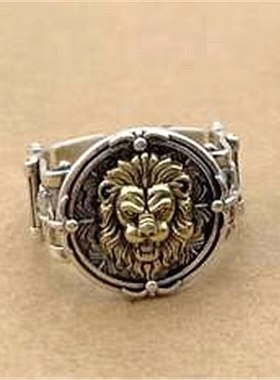 FuGui《狮子王》男士霸气戒指环ins食指复古潮欧美风百搭开口指环