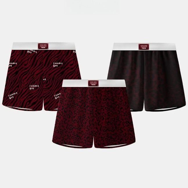 新款大红男士阿罗裤男生宽松居家休闲内裤透气冰丝睡裤平角短裤头,女士内衣/男士内衣/家居服,男阿罗裤,淘宝优惠券,粉丝福利购,淘宝优惠卷