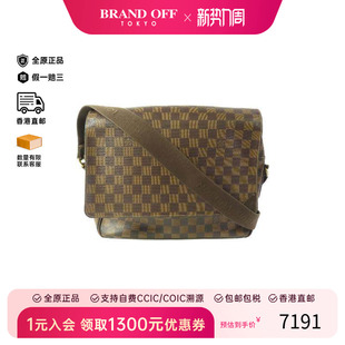 防水帆布斜挎包 中古LV路易威登男包9新Shoulder bag肩包涂层