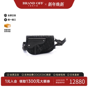 中古Dior迪奥男包A级95新waist bag腰包帆布斜挎包黑色BRANDOFF