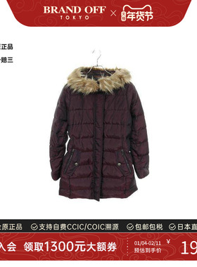 中古Coach蔻驰女A级95新Down jacket羽绒夹克尼龙外套紫色