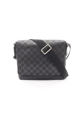 中古LV路易威登男包B级9新District PM牛皮斜挎包黑色