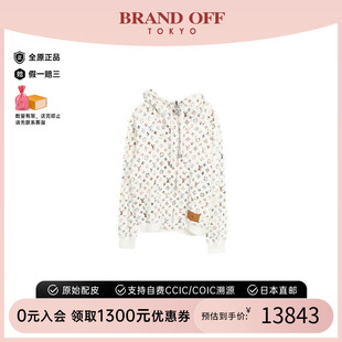 棉上衣白色正品 中古LV路易威登女A级95新Parker连帽衫 BRANDOFF