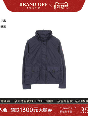 中古Canada Goose加拿大鹅女B级9新Jacket夹克外套尼龙外套蓝色