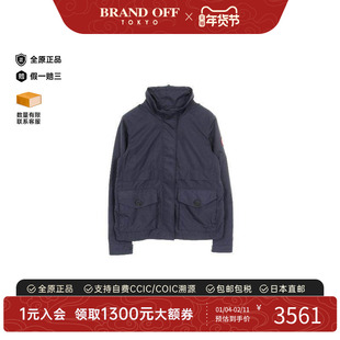 中古Canada Goose加拿大鹅女B级9新Jacket夹克外套尼龙外套蓝色
